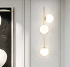 Applique da Parete Attacco 3xG9 Stile Dolomiti Tre Sfere Vetro Oro IP20 Interni