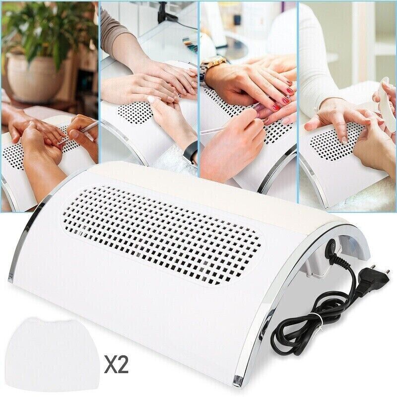 ASPIRATORE UNGHIE DA TAVOLO 3 VENTOLE PROFESSIONALE ASSORBITORE DI POLVERE NAIL