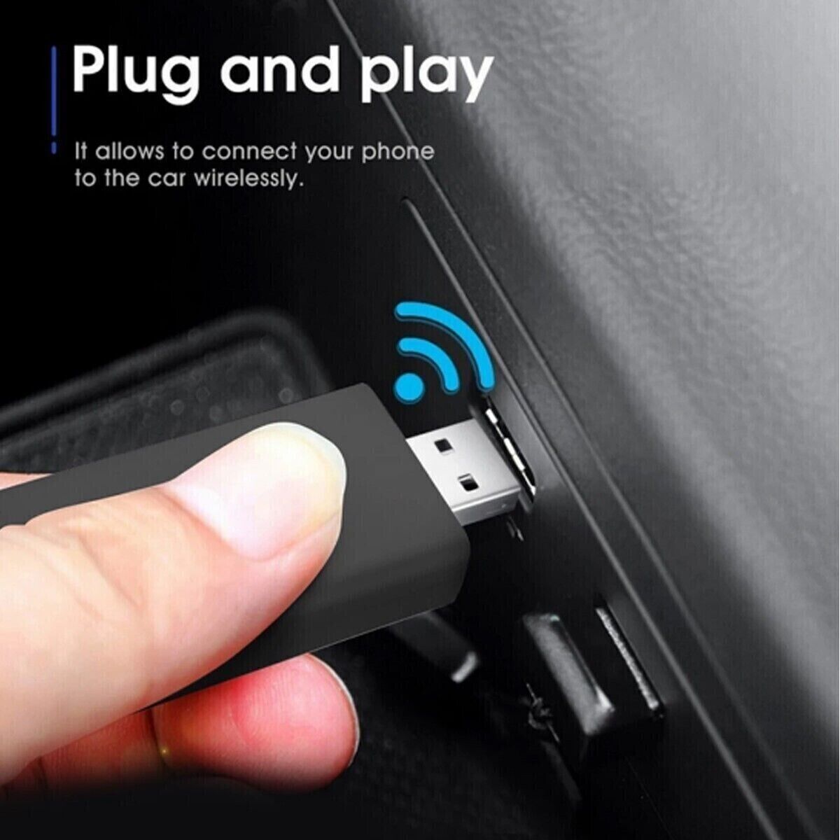 MINI ADATTATORE WIRELESS CARPLAY BOX USB TIPO C DONGLE 5V PLUG AND PLAY AUTO