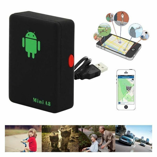 Microspia GPS Localizzatore Satellitare A8 Mini - Tracker Ambientale GSM Con SIM, Spia Nascosta