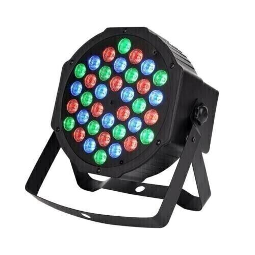 PROIETTORE LUCE EFFETTO FLAT PAR LIGHT RGB 36W ALTA LUMINOSITA 36 LED FARO DMX 5